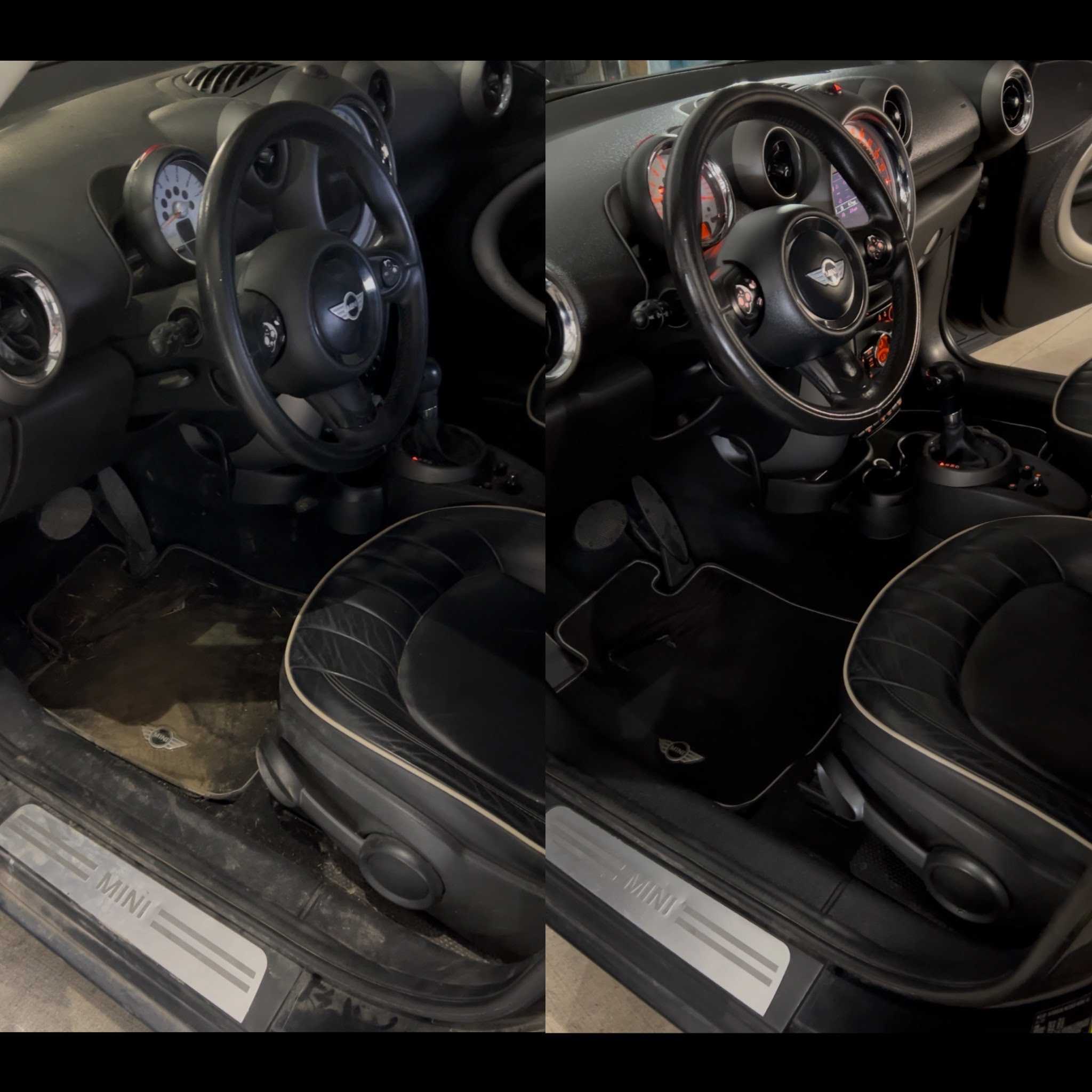 Interior detailing on a MINI Cooper - seats and trim fully cleaned and refreshed, Premier Auto Detailing Salina KS