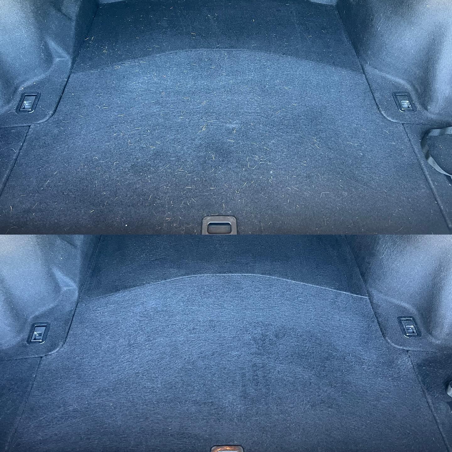 Interior detailing before and after - trunk carpet vacuumed and deep cleaned, Premier Auto Detailing Salina KS